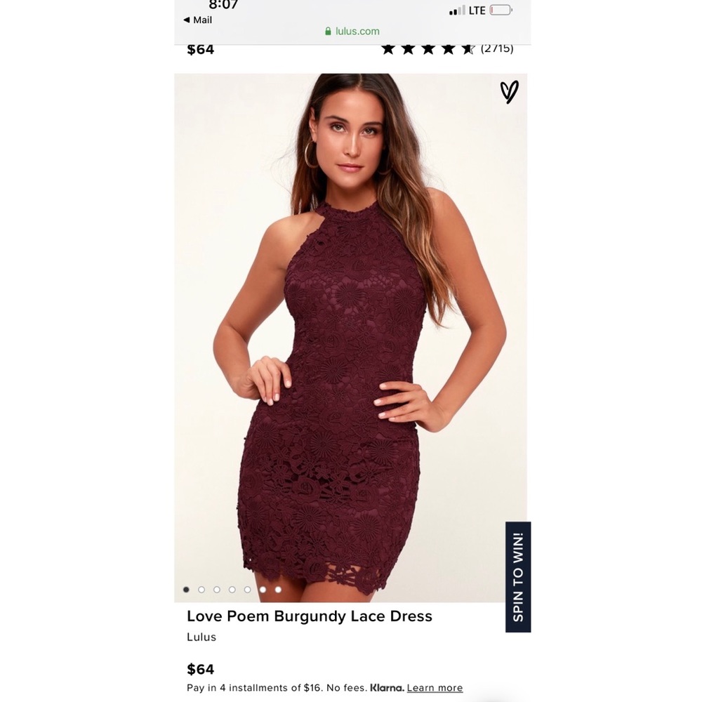 Worn once lulus dress!